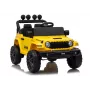 LEAN CARS Jeep Rubicon DK-JWR558 24V dzeltenais ar akumulatoru darbināms braucamais ar tālvadību