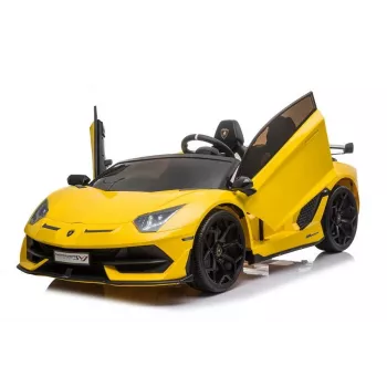 LEAN CARS Lamborghini Aventador SX2028 elektriskā braucamā mašīna bērniem, dzeltena