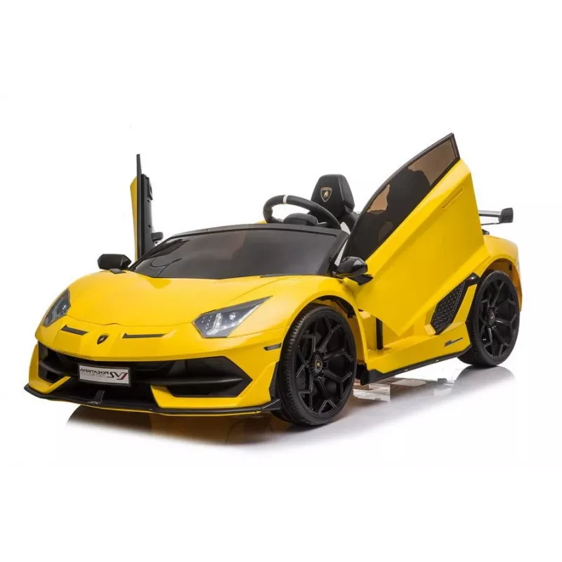LEAN CARS Lamborghini Aventador SX2028 elektriskā braucamā mašīna bērniem, dzeltena