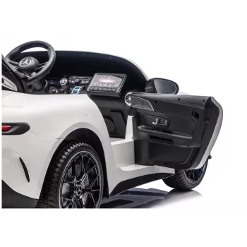 LEAN CARS Mercedes-AMG GT63 24V balts ar akumulatoru darbināms braucamais transportlīdzeklis