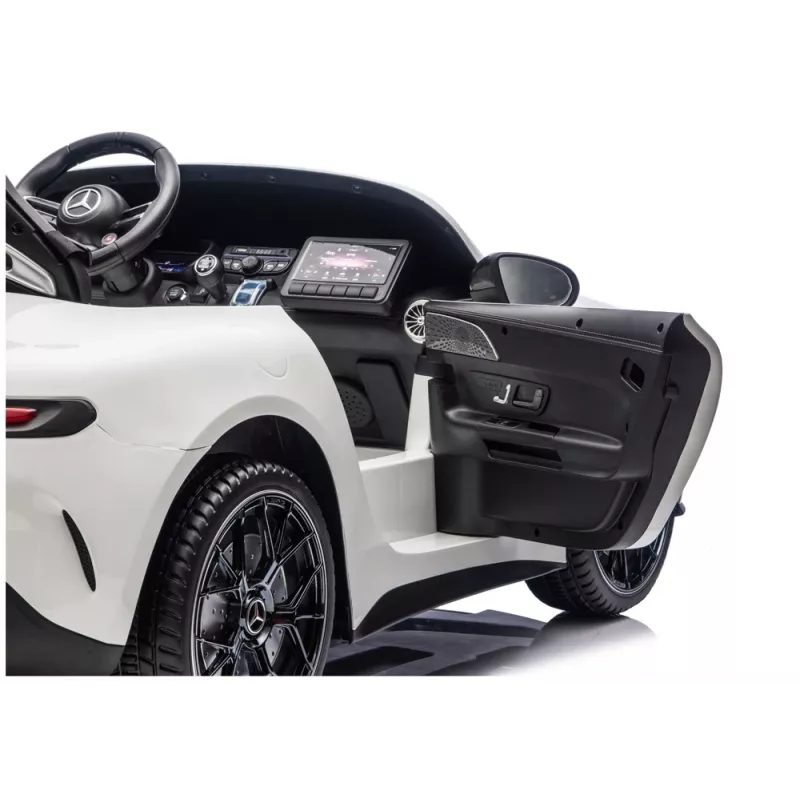 LEAN CARS Mercedes-AMG GT63 24V balts ar akumulatoru darbināms braucamais transportlīdzeklis