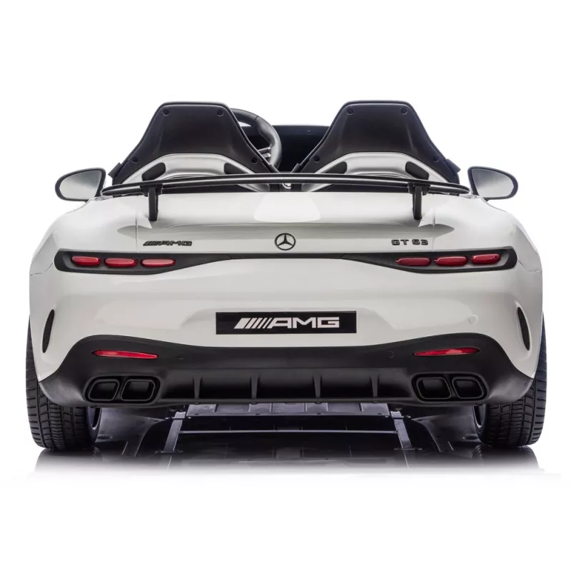 LEAN CARS Mercedes-AMG GT63 24V balts ar akumulatoru darbināms braucamais transportlīdzeklis