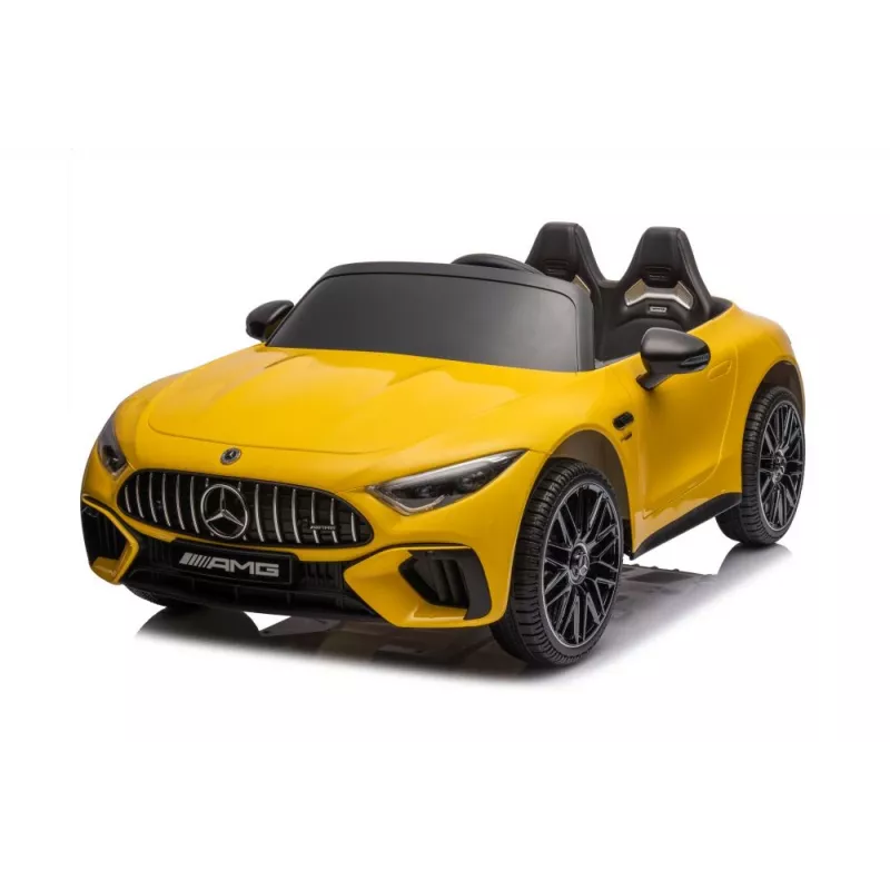 LEAN CARS Mercedes AMG SL63 Battery Car, Yellow Painted
