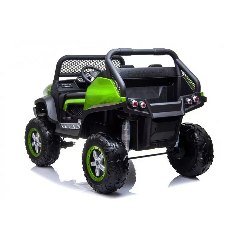 LEAN CARS Mercedes Unimog 12V elektriskais braucamrīks zaļš