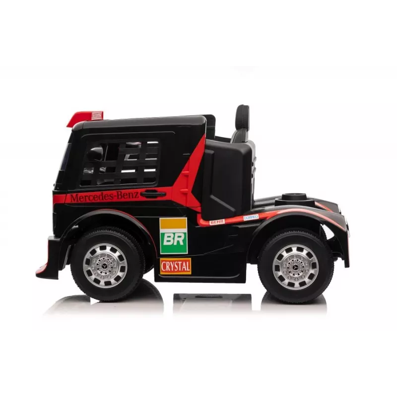 LEAN CARS Mercedes XMX622 Red Ride-On Truck ar LED gaismām