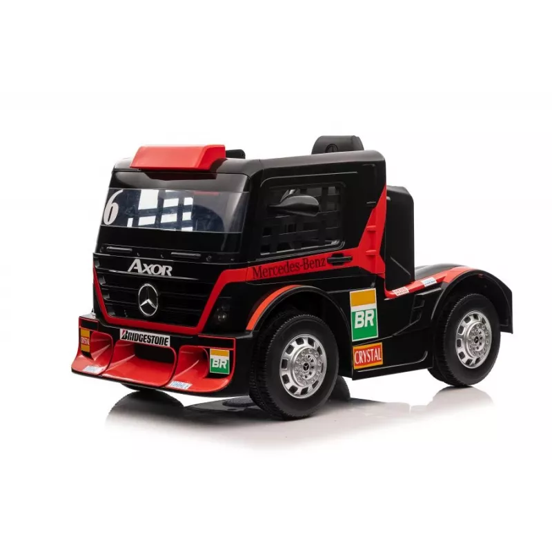 LEAN CARS Mercedes XMX622 Red Ride-On Truck ar LED gaismām