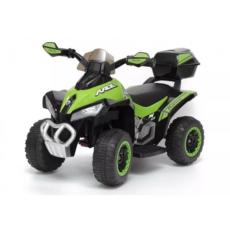 LEAN CARS Q Quad Electric Ride-On Quad GTS1188-A Green LED Lights Music Storage Box
