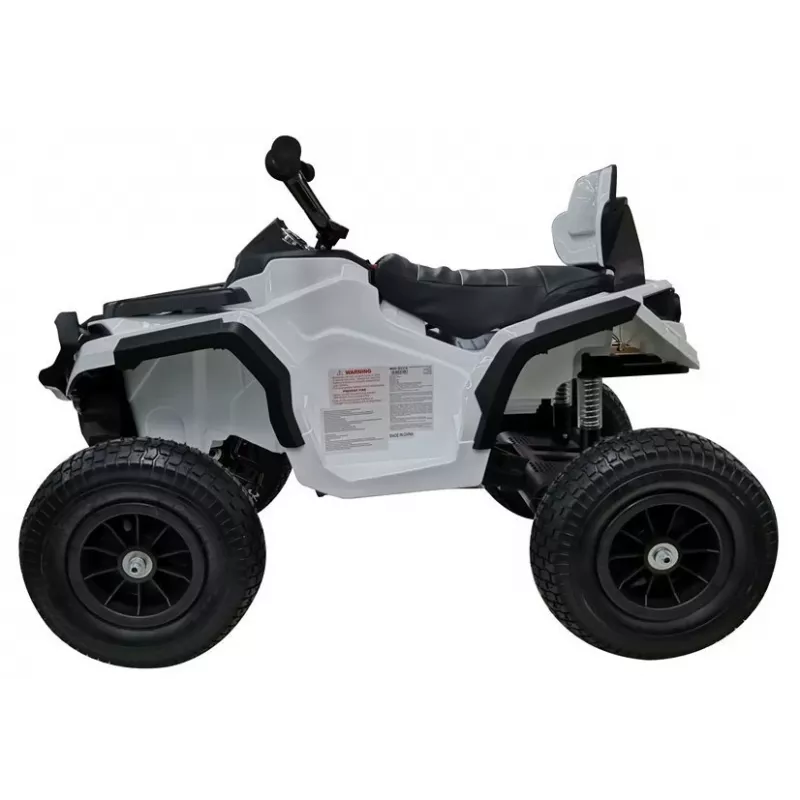 LEAN CARS Quad BDM0906 Elektriskais braucamrīks ar sūknētiem riteņiem, LED gaismām, MP3, balts