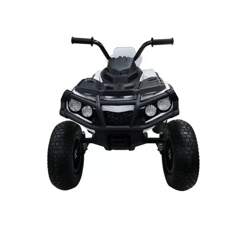 LEAN CARS Quad BDM0906 Elektriskais braucamrīks ar sūknētiem riteņiem, LED gaismām, MP3, balts
