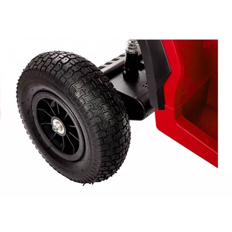 LEAN CARS Quad BDM0906 Electric Ride On Vehicle with Pumped Wheels, LED Lights, MP3 - Red