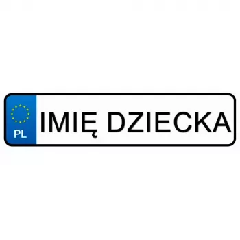 LEAN CARS Reģistrācijas numura zīmes Jūsu bērna vārda uzlīme