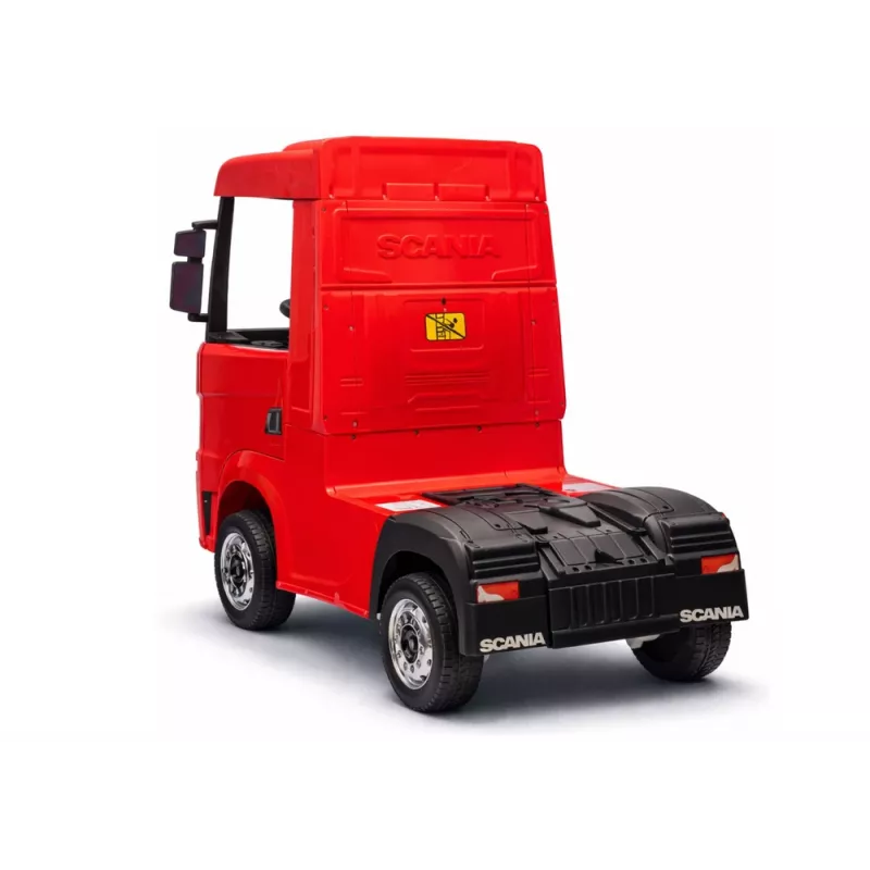 LEAN CARS Scania 500R HL698 12V elektriskais braucamais 4x4 sarkanā krāsā ar tālvadību