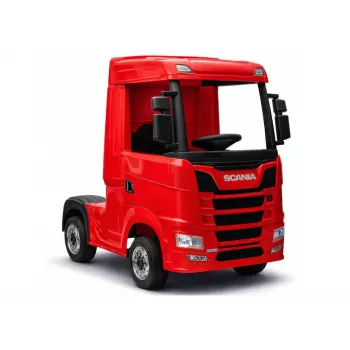 LEAN CARS Scania 500R HL698 12V elektriskais braucamais 4x4 sarkanā krāsā ar tālvadību