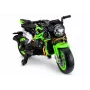 LEAN CARS XW-07 ar bateriju darbināms motocikls ar izgaismotiem LED riteņiem zaļš