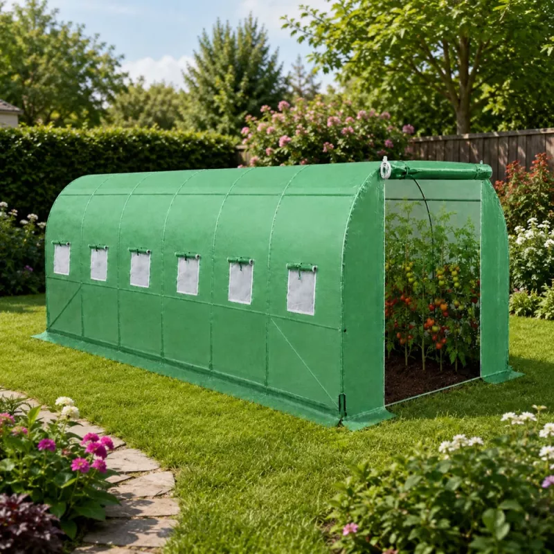LEAN Dārza folijas tuneļa siltumnīca PRO rāmis 25MM 10x4x2M 40M²