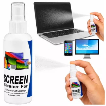 LEAN LCD LED TFT datora telefona ekrāna tīrītājs 100 ml ar mikrošķiedras lupatiņu