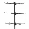LEAN Rotating Display Shelf Hanger 4-Tier on Wheels Black 40x150 cm 360° Swivel