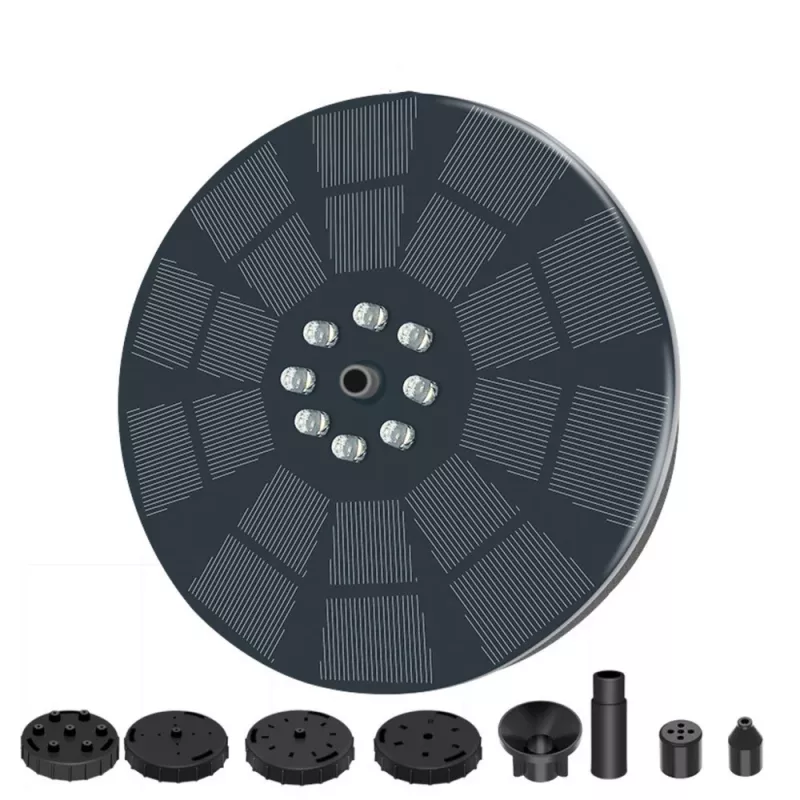 LEAN Solar Garden Fountain for Ponds, 4 Nozzles, 180L/H