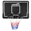 LEAN SPORT 30566 Basketbola grozs un aizmugures dēlis - 90cm polikarbonāta dēlis, sienas stiprinājums, melns/sarkans