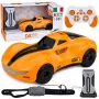 LEAN TOYS 1:16 2.4GHz 4WD RC drifta auto ar dūmu efektu, LED gaismām un skaņu, oranžs
