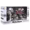 LEAN TOYS 15 daļu rotaļu virtuves trauku komplekts bērniem no 3 gadu vecuma | Katli, pannas, trauki, šķīvji, krūzes, griešanas dēlis un rotaļu ēdiens | Daudzkrāsains ABS plastmasa | Lomu spēles gatavošanas rotaļlieta