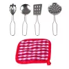 LEAN TOYS 15 daļu rotaļu virtuves trauku komplekts bērniem no 3 gadu vecuma | Katli, pannas, trauki, šķīvji, krūzes, griešanas dēlis un rotaļu ēdiens | Daudzkrāsains ABS plastmasa | Lomu spēles gatavošanas rotaļlieta