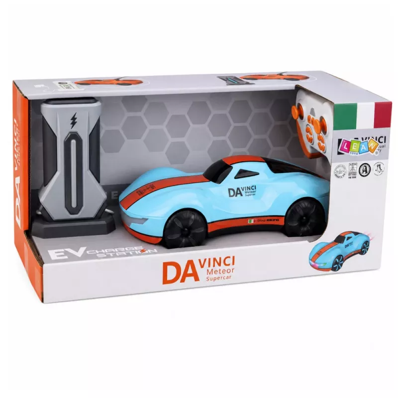 LEAN TOYS 30335 moderns tālvadības auto RC gaismas stacija zils 1:16