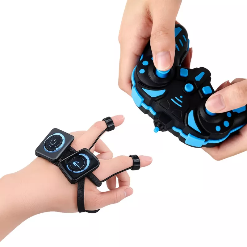 LEAN TOYS 360° žestu vadāma RC triku automašīna sarkana