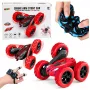 LEAN TOYS 360° žestu vadāma RC triku automašīna sarkana