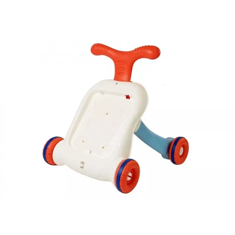 LEAN TOYS 7589 interaktīvs stumjamais staigulītis ar galdu, 2-in-1 mazuļu aktivitāšu staigulītis ar gaismām, skaņām un izglītojošu paneli