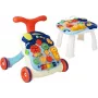 LEAN TOYS 7589 interaktīvs stumjamais staigulītis ar galdu, 2-in-1 mazuļu aktivitāšu staigulītis ar gaismām, skaņām un izglītojošu paneli