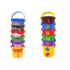 LEAN TOYS Krāsainu spaiņu komplekts ar dzīvniekiem - piramīda
