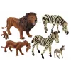 LEAN TOYS Africa Wild Animals Lion Zebra Family Figurine Set