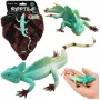 LEAN TOYS Agama ķirzaka buru laivas gumijas figūra, staipīga, reālistiska, 16 cm