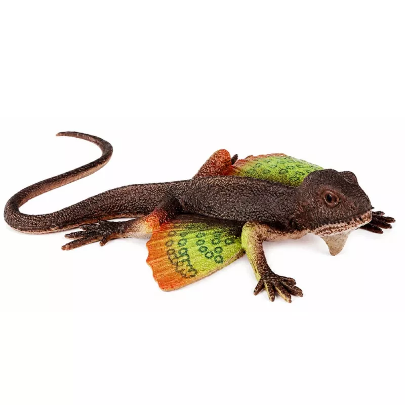 LEAN TOYS Agama Ķirzaka Gumijas Figūra Stiepjama Reālistiska 13 cm