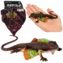 LEAN TOYS Agama Ķirzaka Gumijas Figūra Stiepjama Reālistiska 13 cm