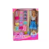 LEAN TOYS Anlily leļļu komplekts ar drēbēm, aksesuāriem un papildus detaļām