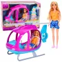 LEAN TOYS Anlily Leļļu komplekts ar lielu helikopteri, kustīgiem propelleriem un modes lelli – purpura