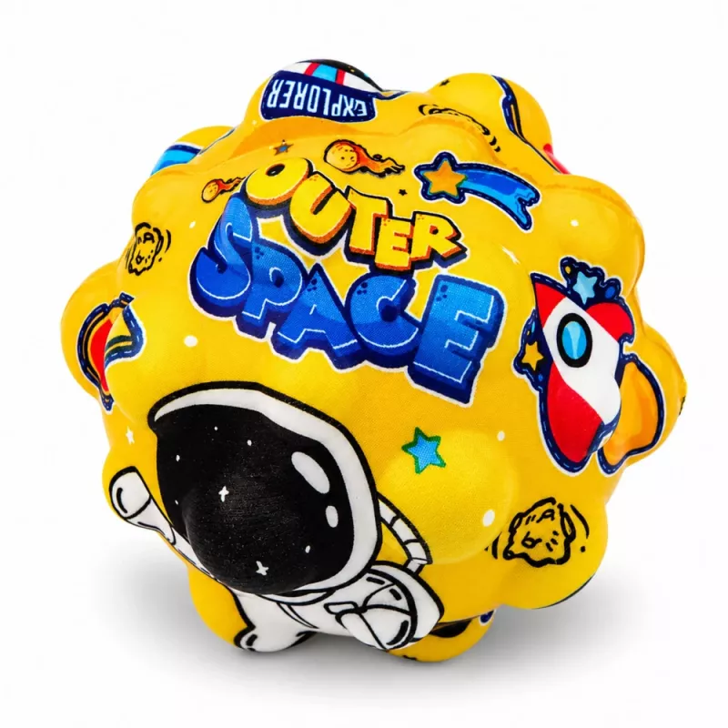 LEAN TOYS Antistresa putu bumba ar radzēm atlekšanai Kosmos 7 cm