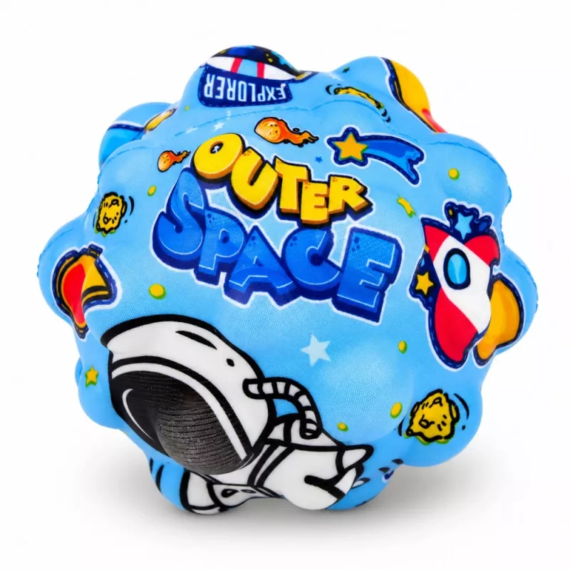 LEAN TOYS Antistresa putu bumba ar radzēm atlekšanai Kosmos 7 cm