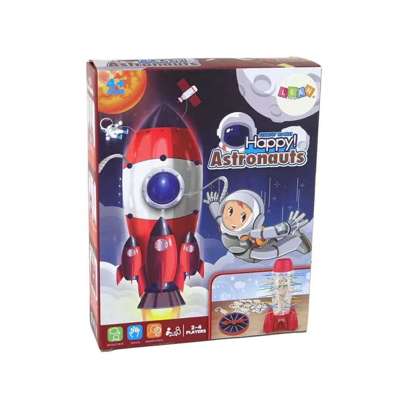 LEAN TOYS Arkādes spēle Krītošie astronauti Raķete