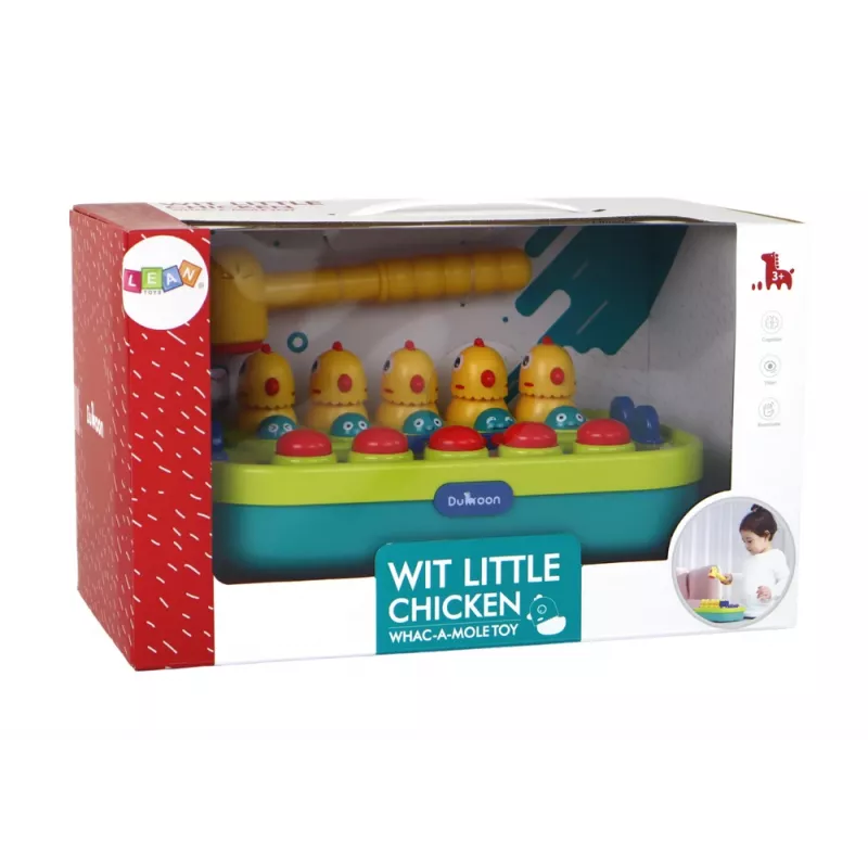 LEAN TOYS Arkādes spēle Whac-a-Mole Vistas Āmurs Gaismas Skaņas Ar Baterijām