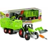 LEAN TOYS Montāžas traktors ar atvērtu piekabi 43 cm