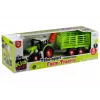 LEAN TOYS Montāžas traktors ar atvērtu piekabi 43 cm