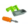 LEAN TOYS Montāžas traktors ar atvērtu piekabi 43 cm