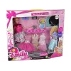 LEAN TOYS Baby Doll Emily Piederumi Noņemamas Kleitas