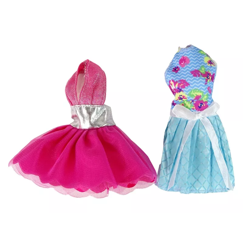 LEAN TOYS Baby Doll Emily Piederumi Noņemamas Kleitas