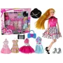 LEAN TOYS Baby Doll Emily Piederumi Noņemamas Kleitas