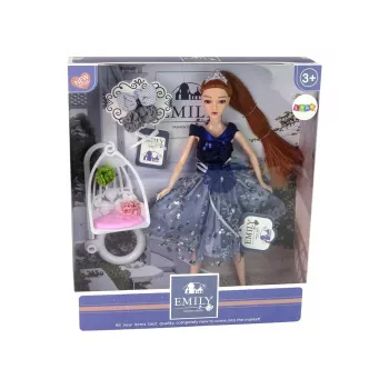 LEAN TOYS Baby Doll Emily Swing Flowers