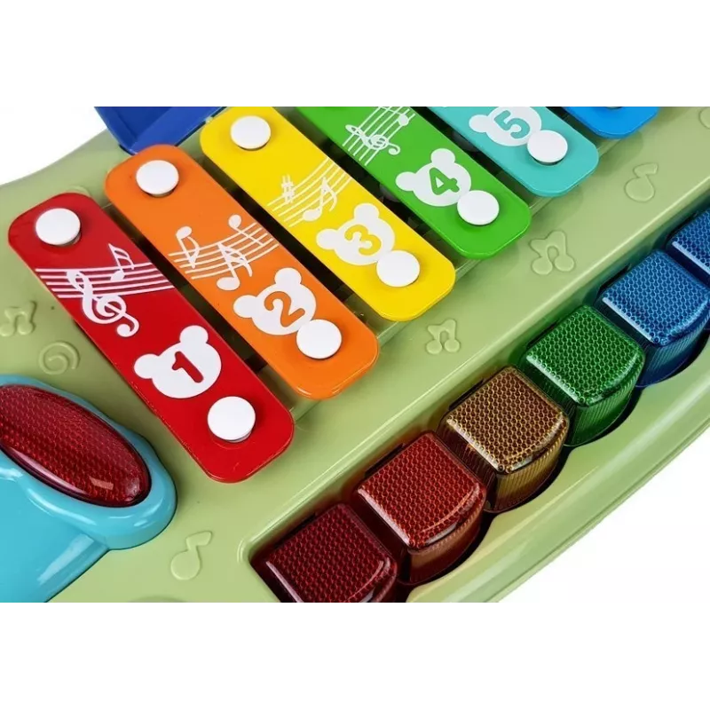 LEAN TOYS Baby Grand Piano ar Cimbolēm un Apgaismotiem Taustiņiem Mūzikas Rotaļlieta
